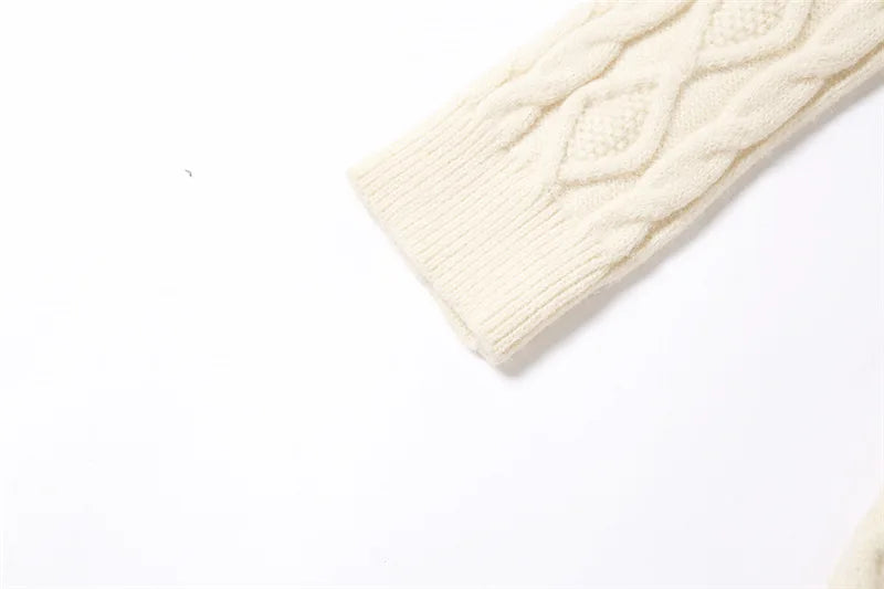 "Keep Me Interested" Knitted Backless Long Sleeve Mini Dress
