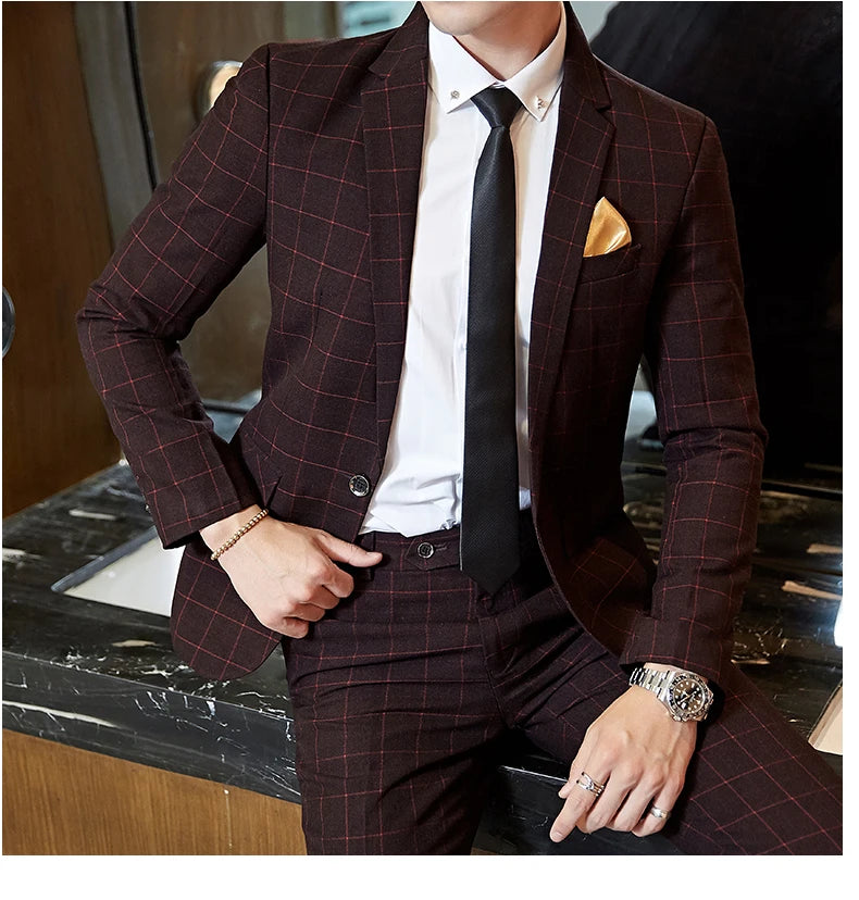 "Wellington" Men's Classic 3 Piece Business Suit