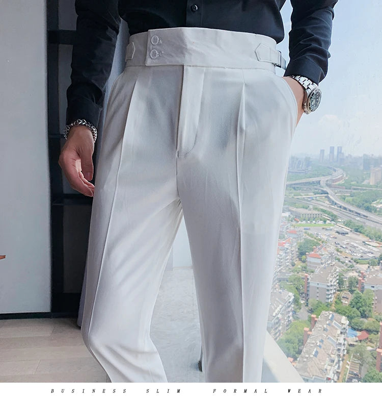 “All About It” Men’s Designer High Waist Business Casual Dress Pants