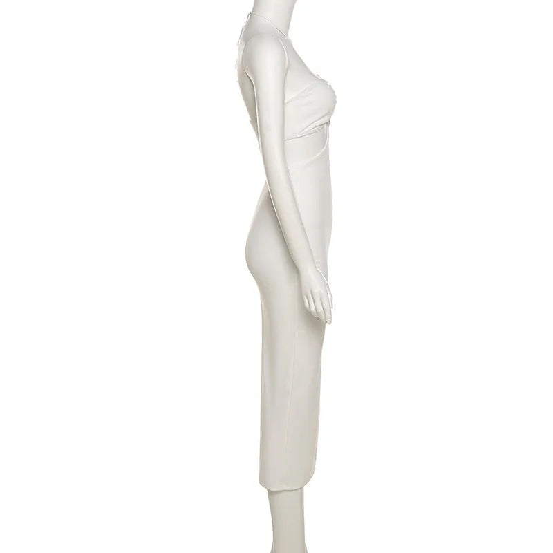 “Ms. Irresistible” Backless Spaghetti Strap Bodycon Halter Dress