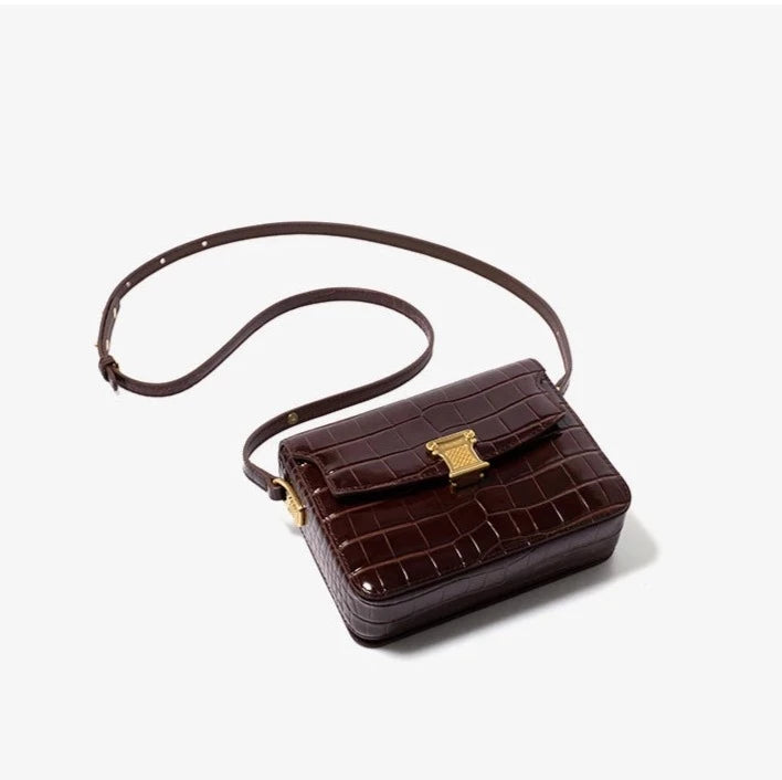 "Last Few Months" Retro Crocodile Leather Handbag