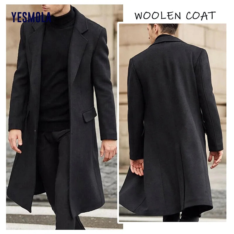“On The Low” Men’s Designer Long Sleeve Overcoat