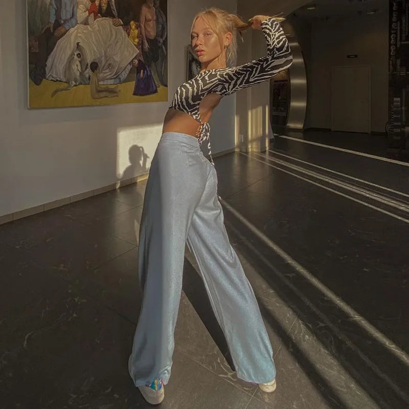 “Lil Baddie” Sexy Backless Long Sleeve Crop Top