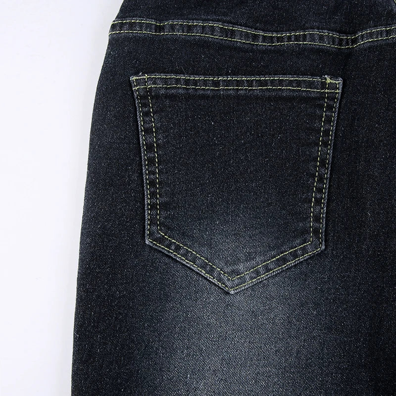 “Gossip Girl” Women’s Retro Y2K Style Low Waist Flare Jeans