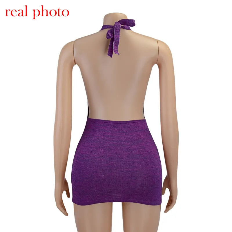 ”Prettiest Problem” Sexy Knitted Backless Bodycon Mini Dress