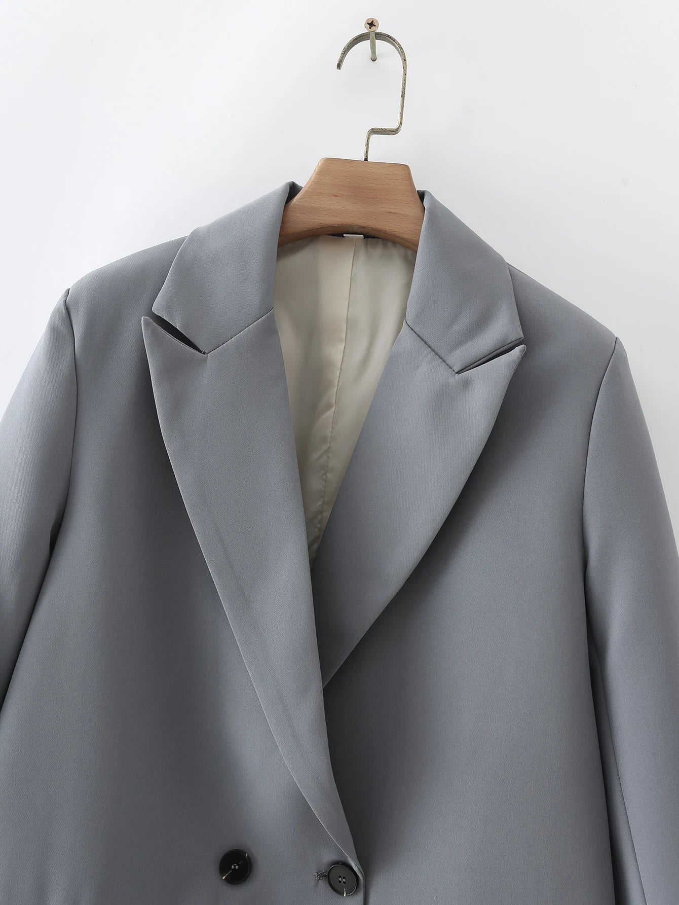 “I’m So Sly” Women’s Solid Double-Breasted Blazer
