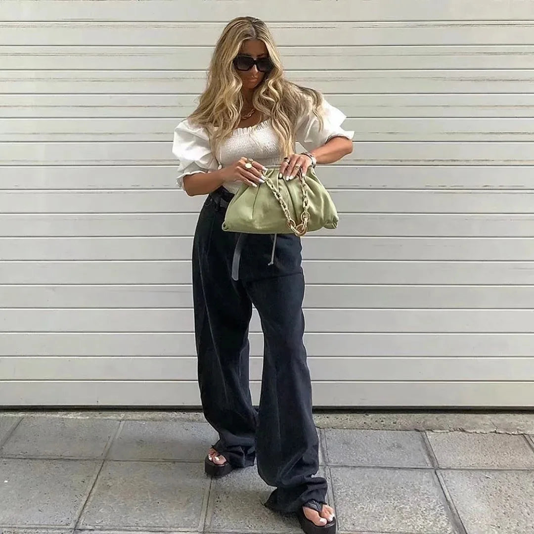 "Only For The Basics" Casual Straight Leg High Waist Boyfriend Jeans