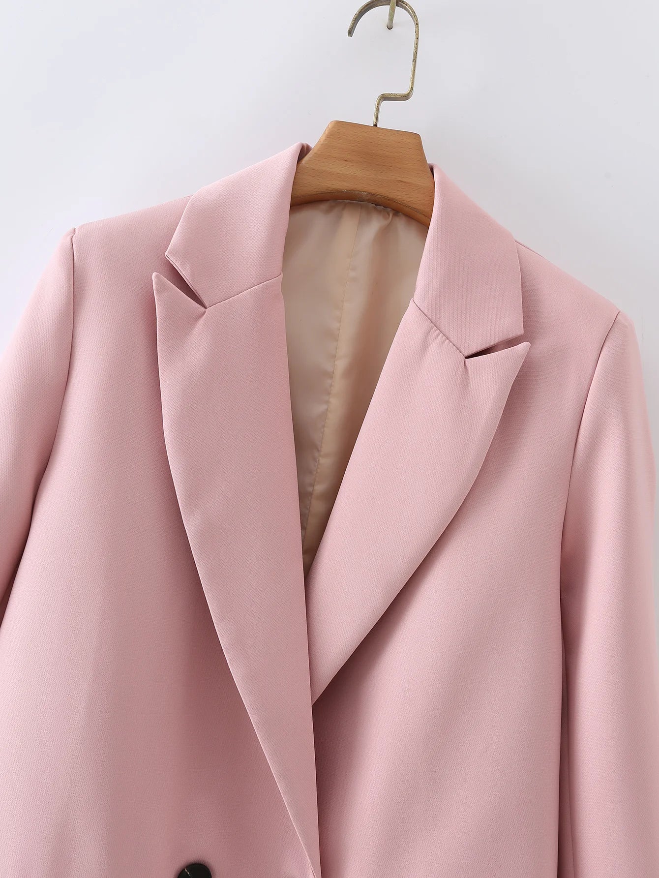 “I’m So Sly” Women’s Solid Double-Breasted Blazer