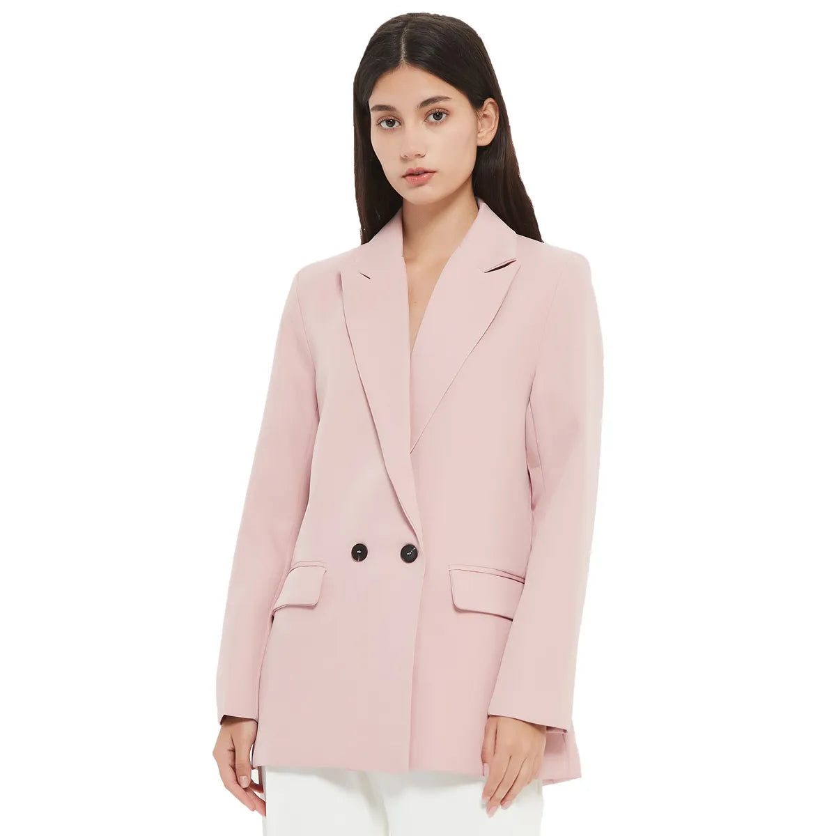 “I’m So Sly” Women’s Solid Double-Breasted Blazer