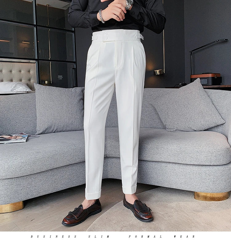 “All About It” Men’s Designer High Waist Business Casual Dress Pants