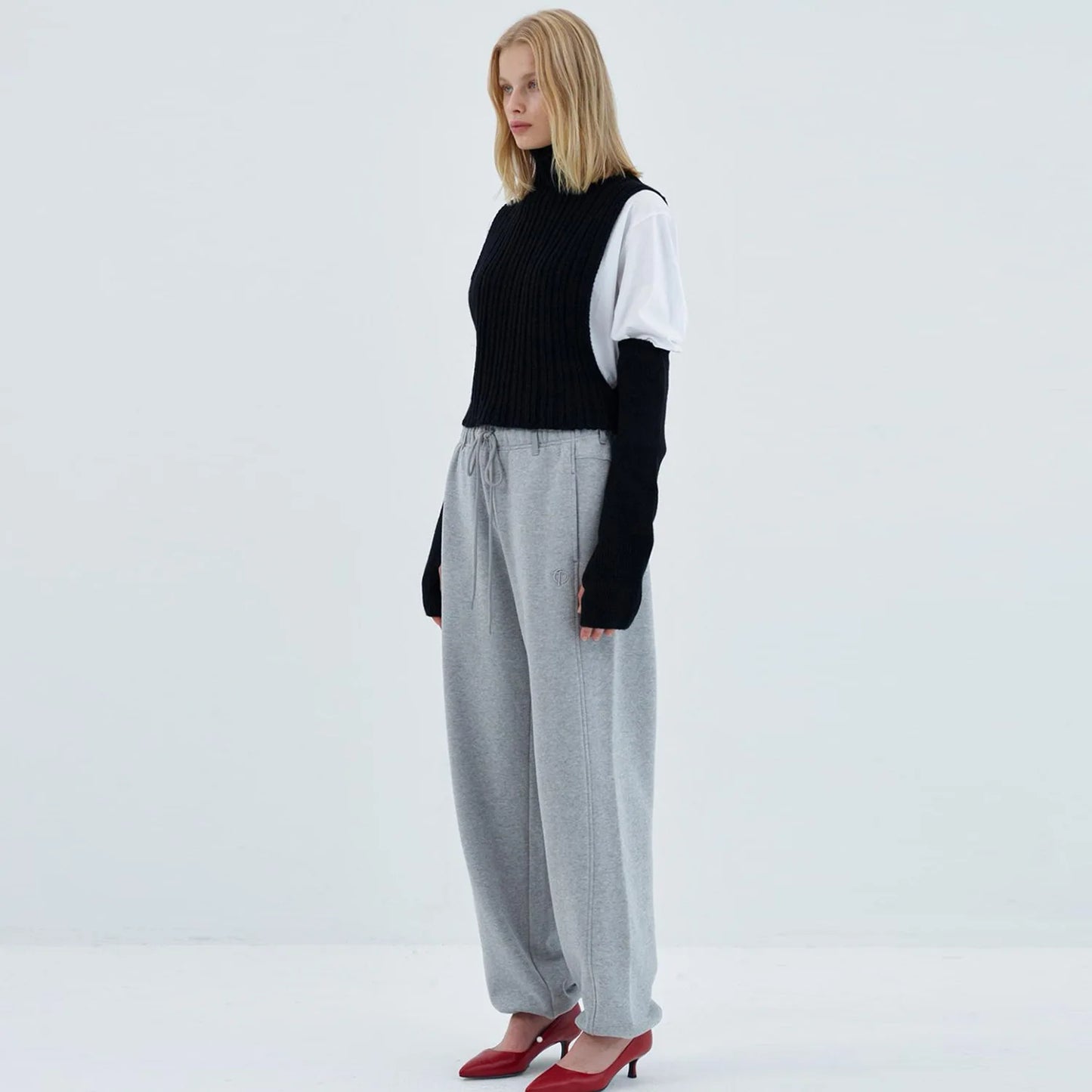 ”High Hopes” Vintage Long Sleeve Y2K Style Knitted Turtleneck Sweater Vest