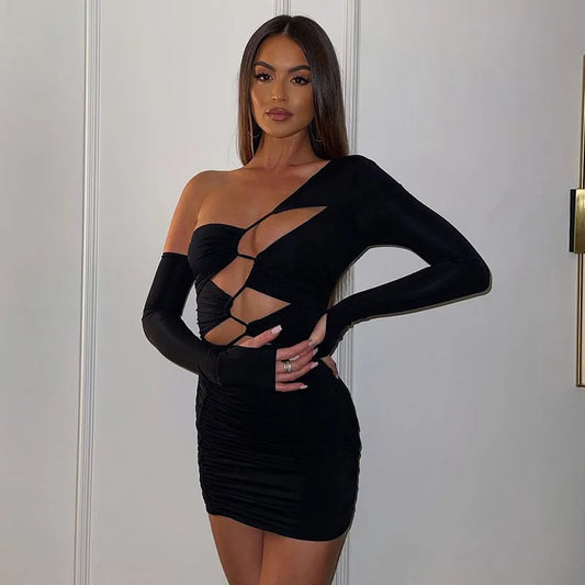 "Mystery" Chic Long Sleeve Bodycon Mini Dress
