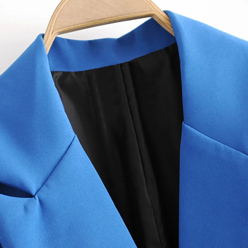 “I’m So Sly” Women’s Solid Double-Breasted Blazer