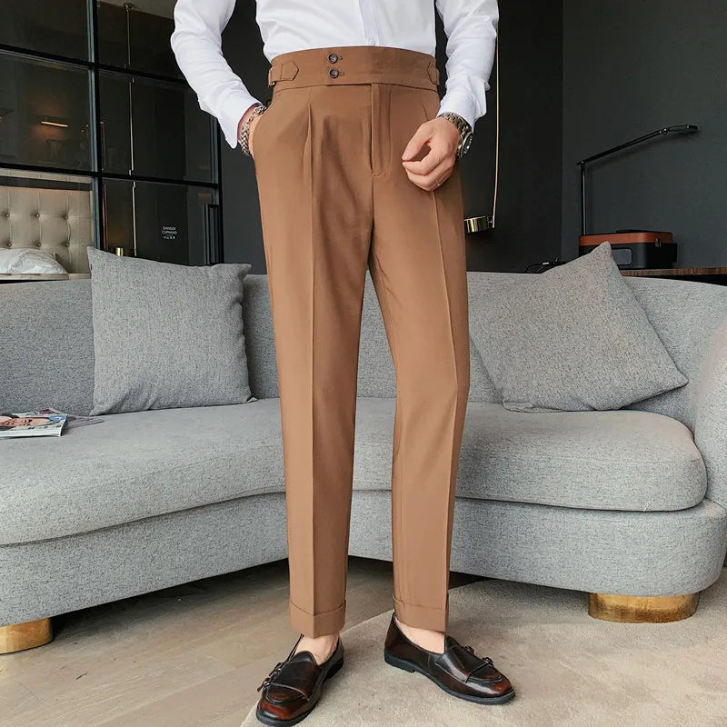“All About It” Men’s Designer High Waist Business Casual Dress Pants