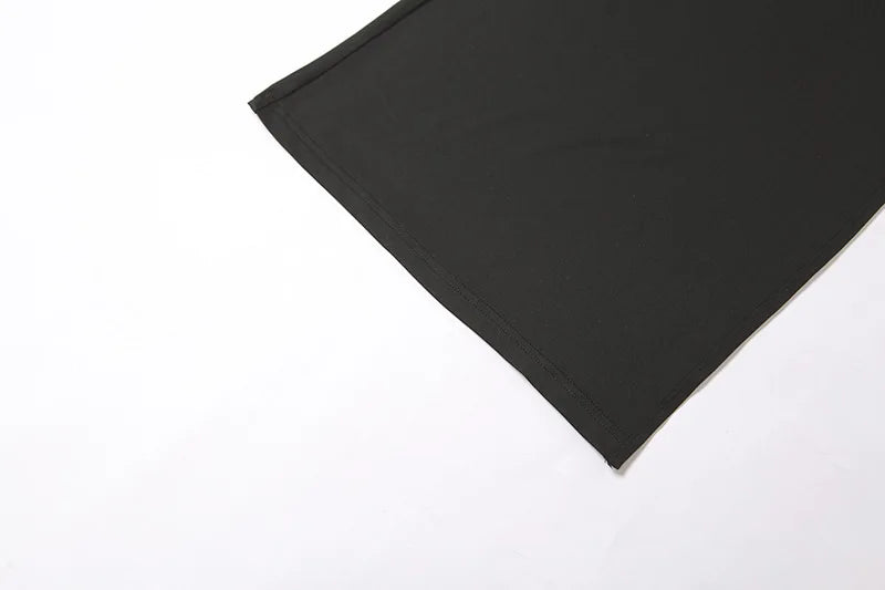 "Toxic" Sexy Black Cut Out High Waist Split Maxi Dress
