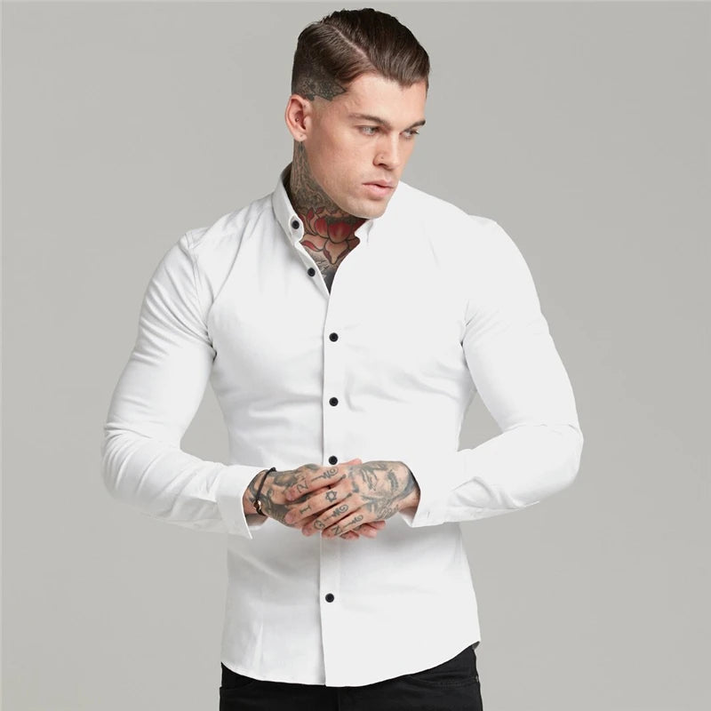 "Mr. Suave" Men's Business Casual Designer Long Sleeve Shirt