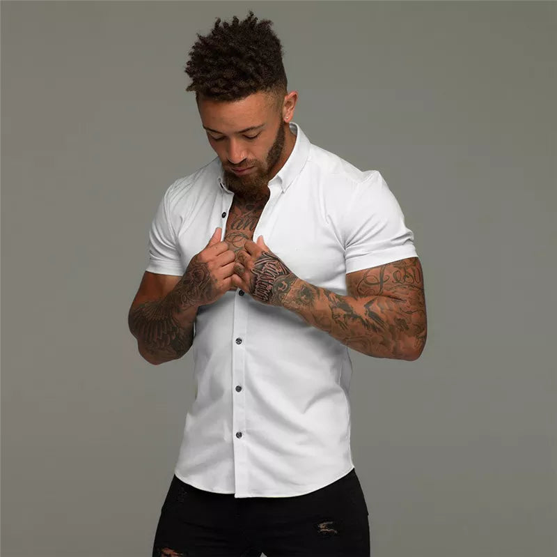 "Get Right" Designer Business Casual Short Sleeve Shirts