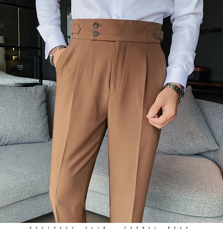 “All About It” Men’s Designer High Waist Business Casual Dress Pants