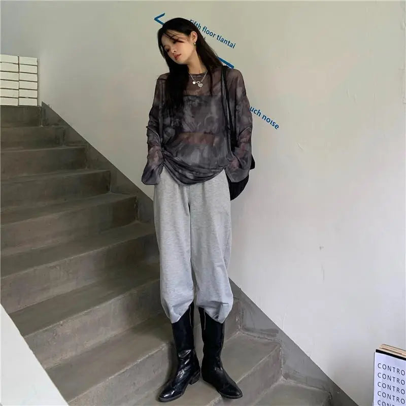 "Turn Me Dark" HIgh Street Style Long Sleeve Tops