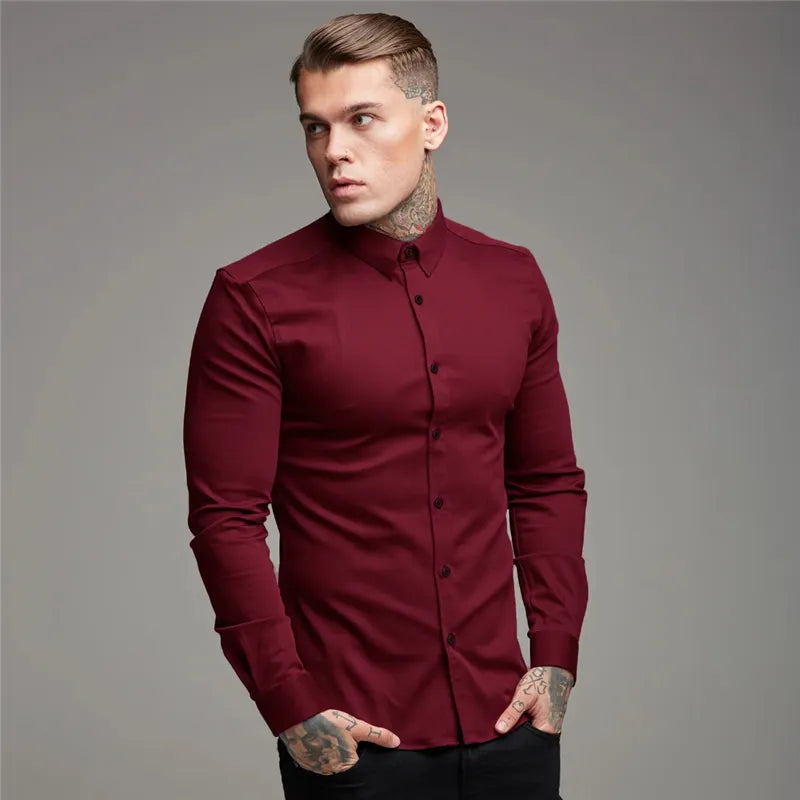 "Mr. Suave" Men's Business Casual Designer Long Sleeve Shirt