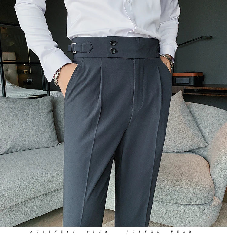 “All About It” Men’s Designer High Waist Business Casual Dress Pants
