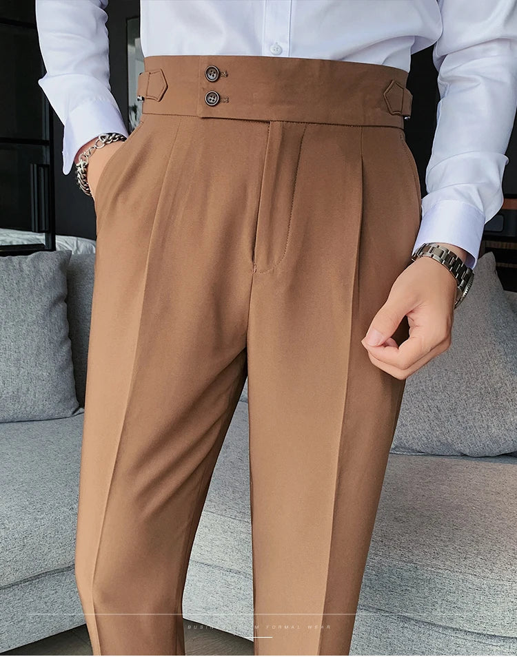“All About It” Men’s Designer High Waist Business Casual Dress Pants