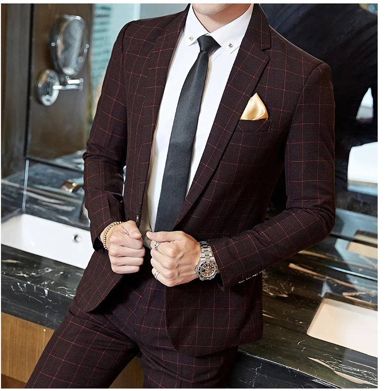 "Wellington" Men's Classic 3 Piece Business Suit