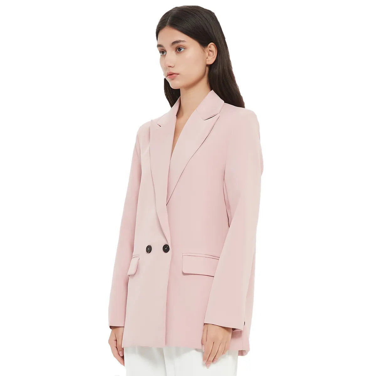 “I’m So Sly” Women’s Solid Double-Breasted Blazer