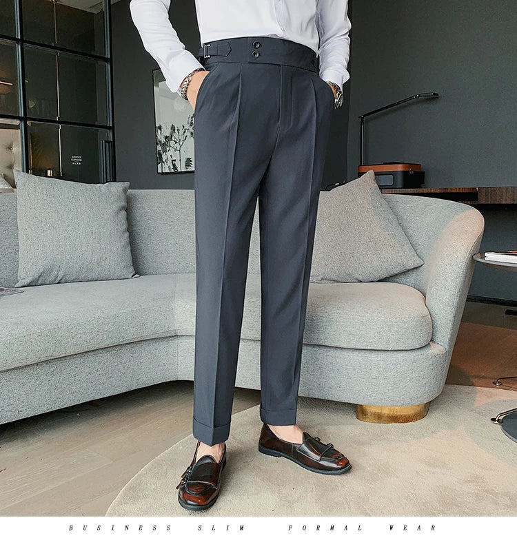 “All About It” Men’s Designer High Waist Business Casual Dress Pants
