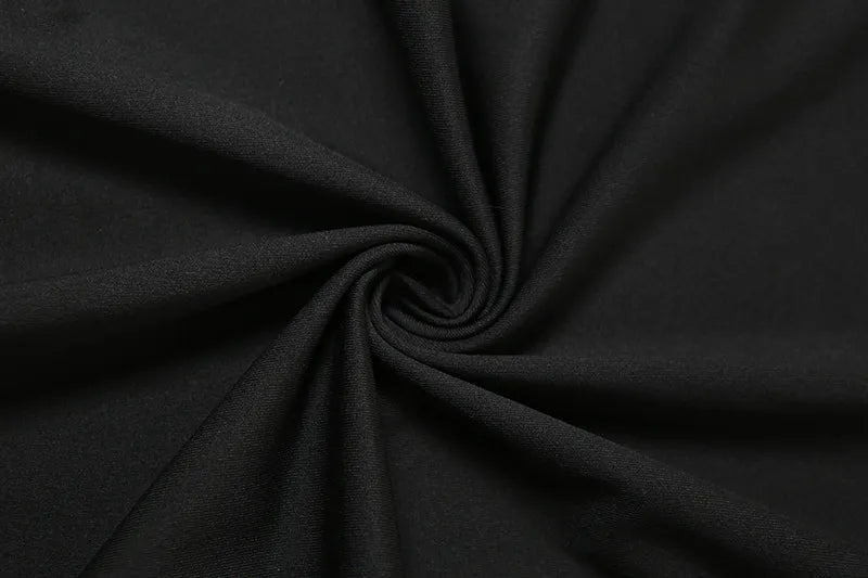 "Toxic" Sexy Black Cut Out High Waist Split Maxi Dress