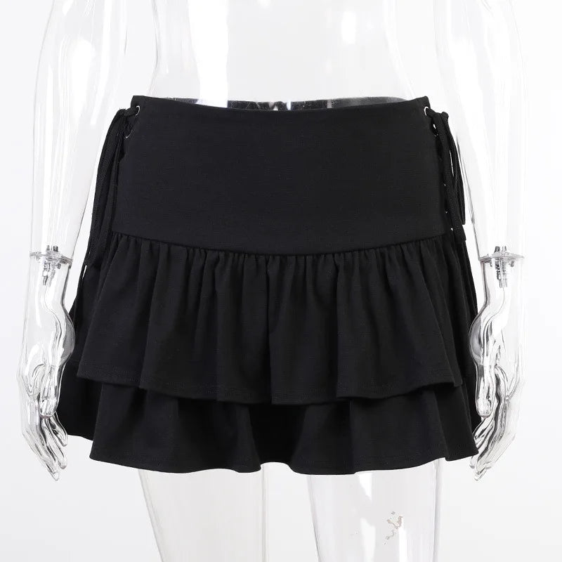"I'm Not Lovely" High Waist Gothic Y2K Style Mini Skirt