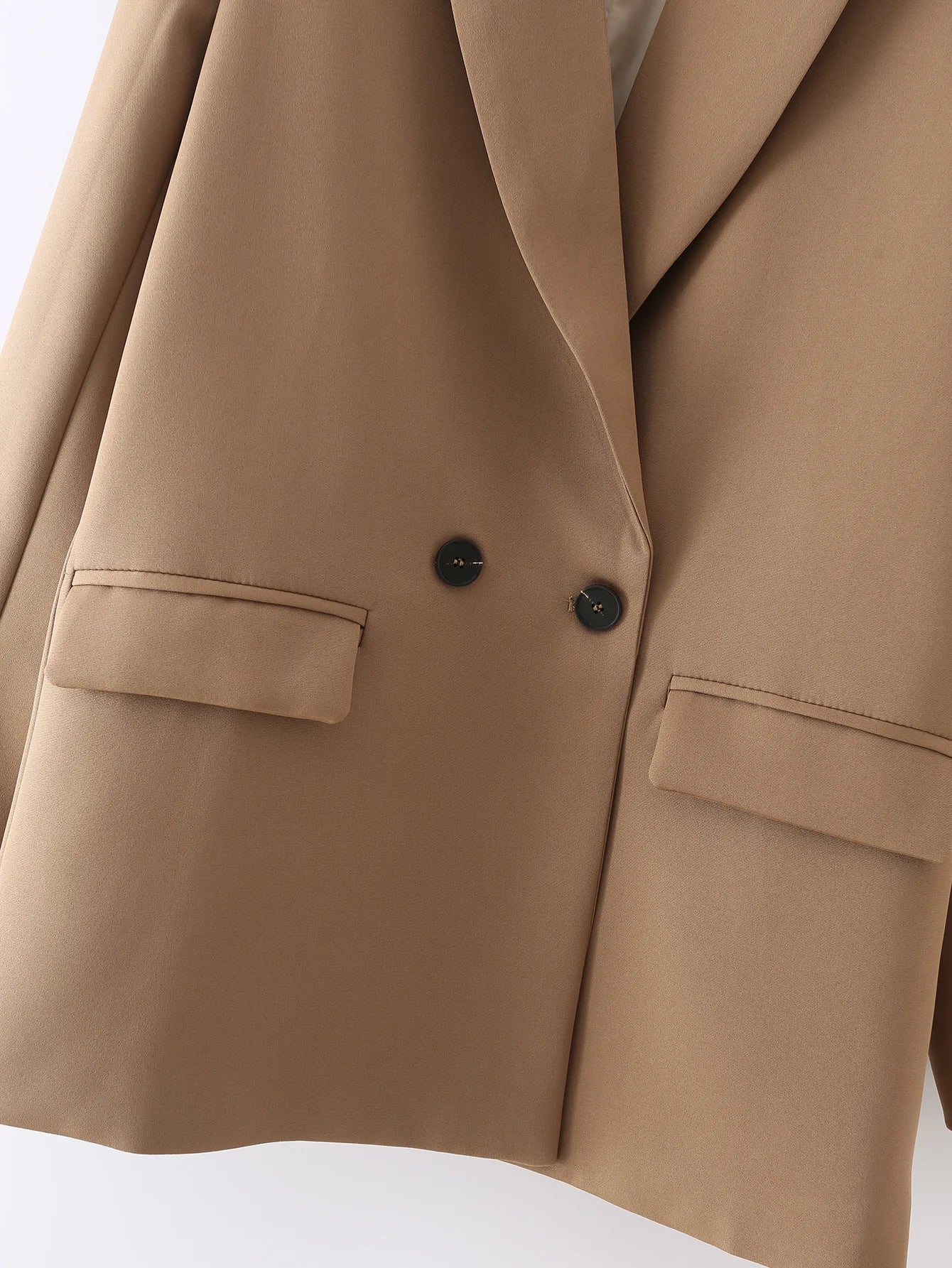“I’m So Sly” Women’s Solid Double-Breasted Blazer