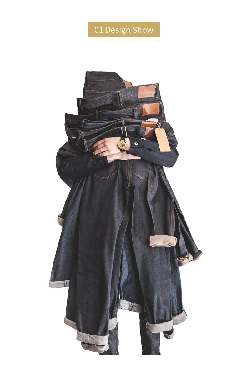 “Rustic” Men’s Recyclable Raw Woven Straight Oversized Denim Work Jeans