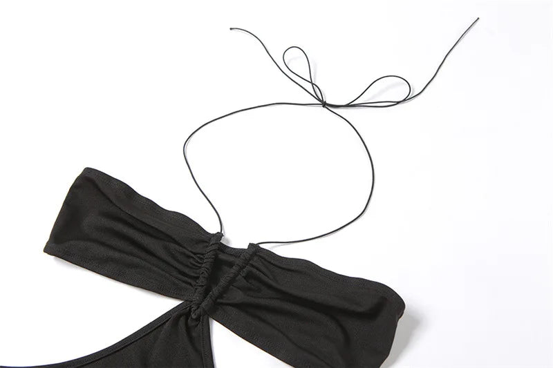 “Ms. Irresistible” Backless Spaghetti Strap Bodycon Halter Dress