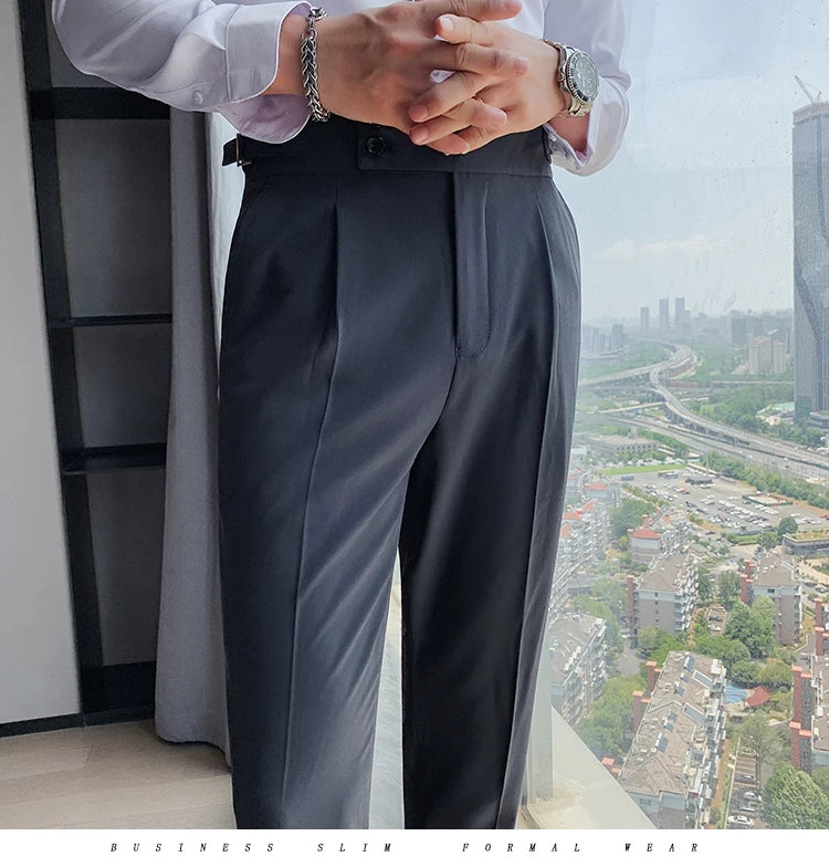 “All About It” Men’s Designer High Waist Business Casual Dress Pants