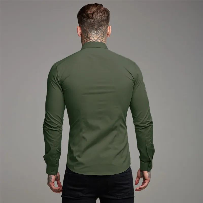 "Mr. Suave" Men's Business Casual Designer Long Sleeve Shirt