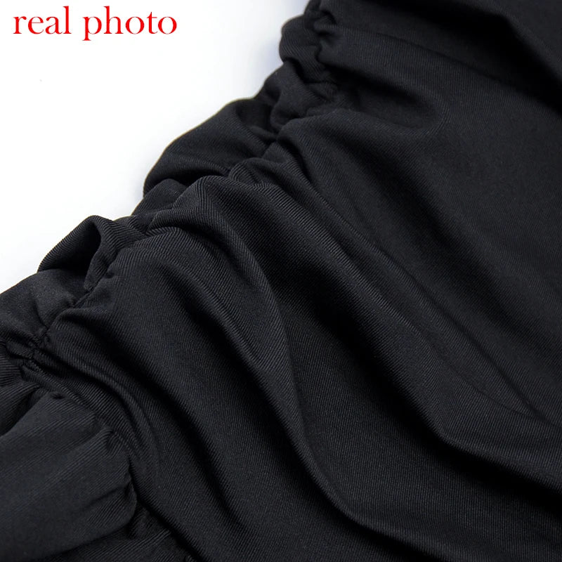 "Barcelona" Elegant Pleated Deep V-Neck Sleeveless Mini Dress