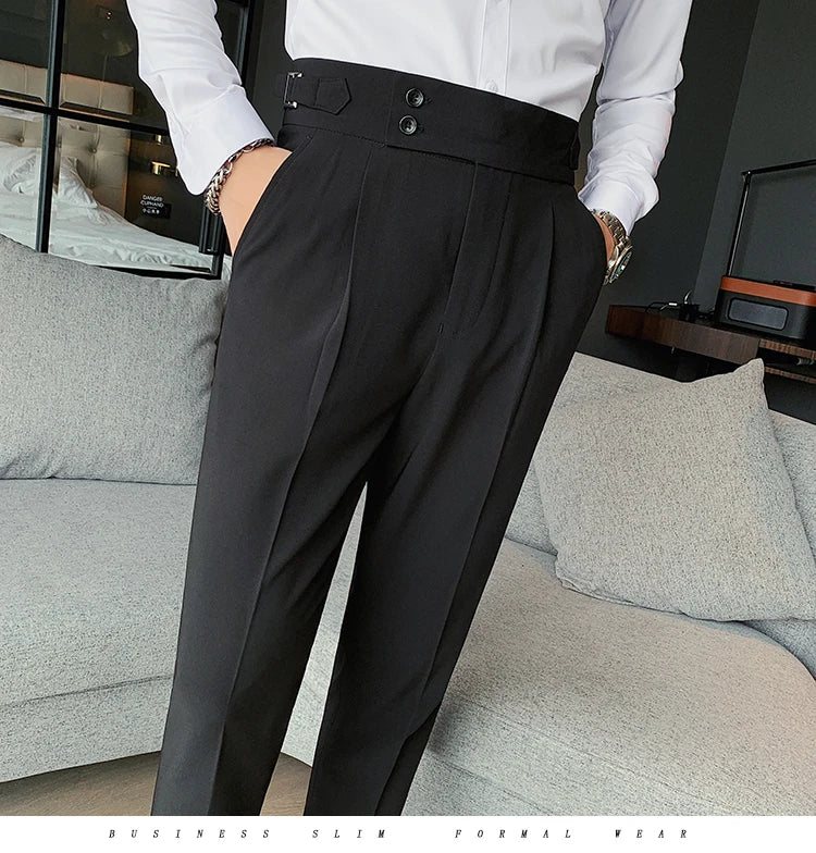 “All About It” Men’s Designer High Waist Business Casual Dress Pants