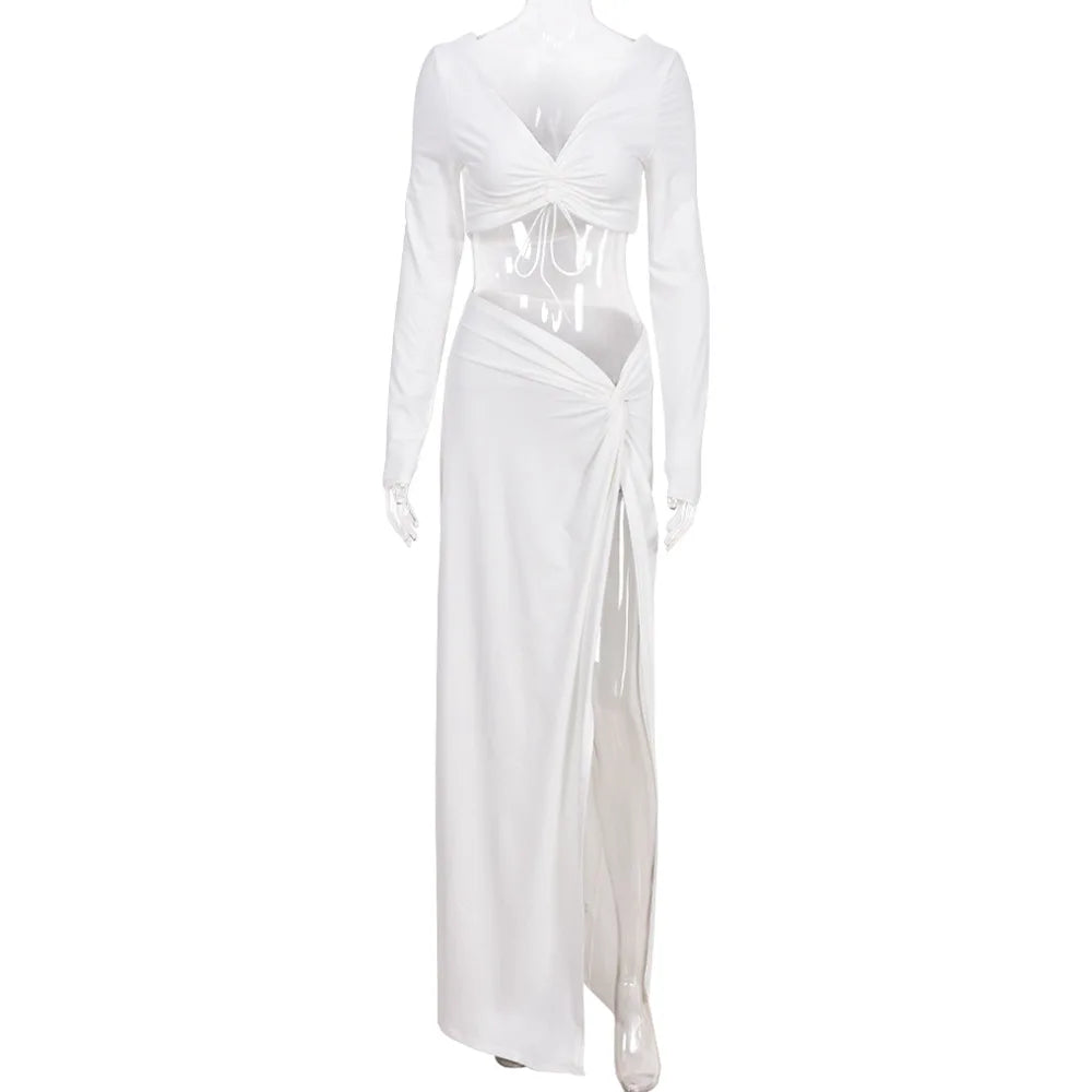 "Talk Of The Town" Women’s Elegant Long Sleeve Two Piece Set