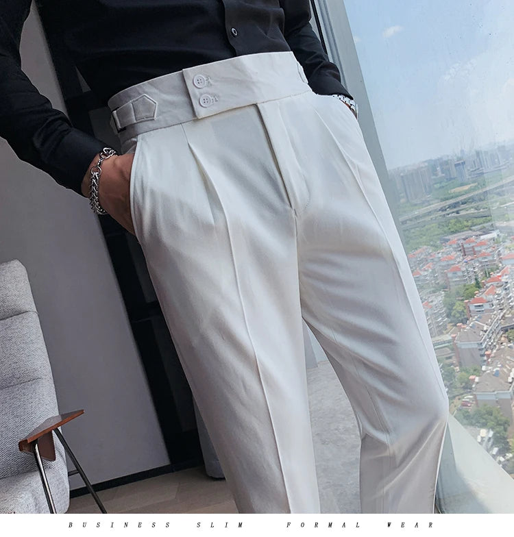 “All About It” Men’s Designer High Waist Business Casual Dress Pants