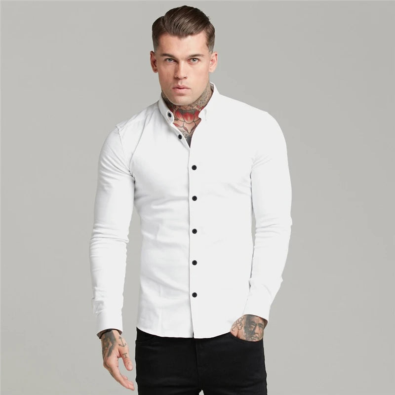 "Mr. Suave" Men's Business Casual Designer Long Sleeve Shirt