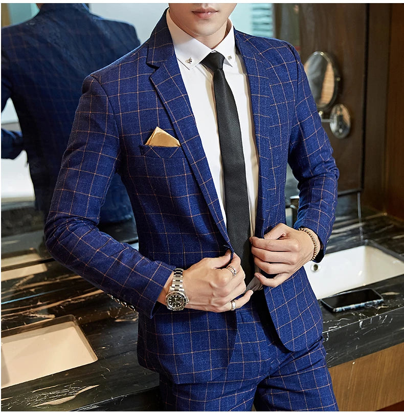 "Wellington" Men's Classic 3 Piece Business Suit