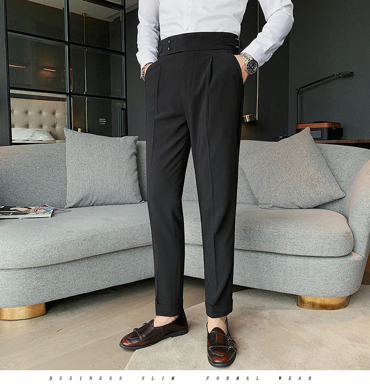 “All About It” Men’s Designer High Waist Business Casual Dress Pants