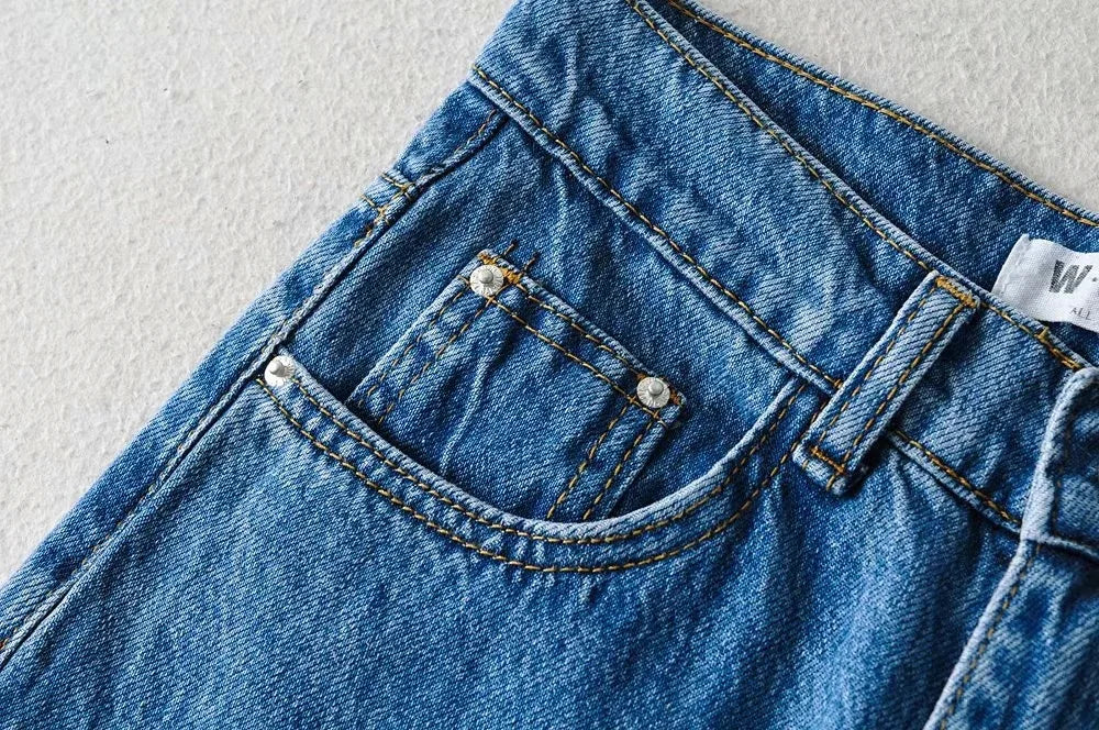 "Only For The Basics" Casual Straight Leg High Waist Boyfriend Jeans