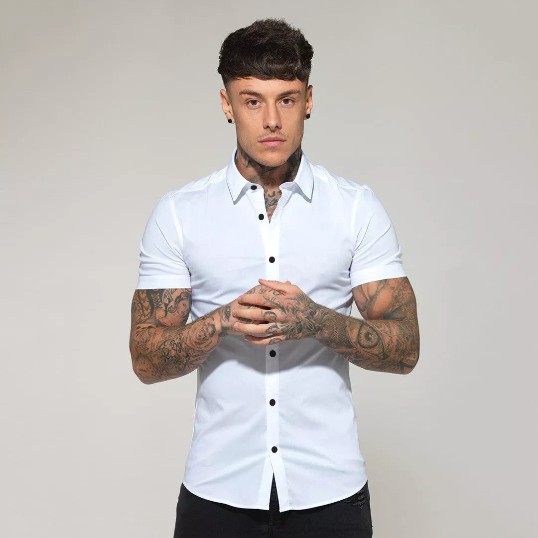 "Nightclub Stories" Men's Casual Designer Slim Fit Button Up Shirt
