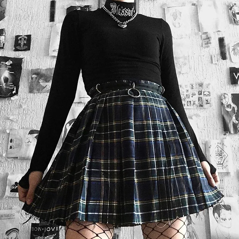 “#Blessed” Embroidered Gothic Bodycon Long Sleeve Crop Top