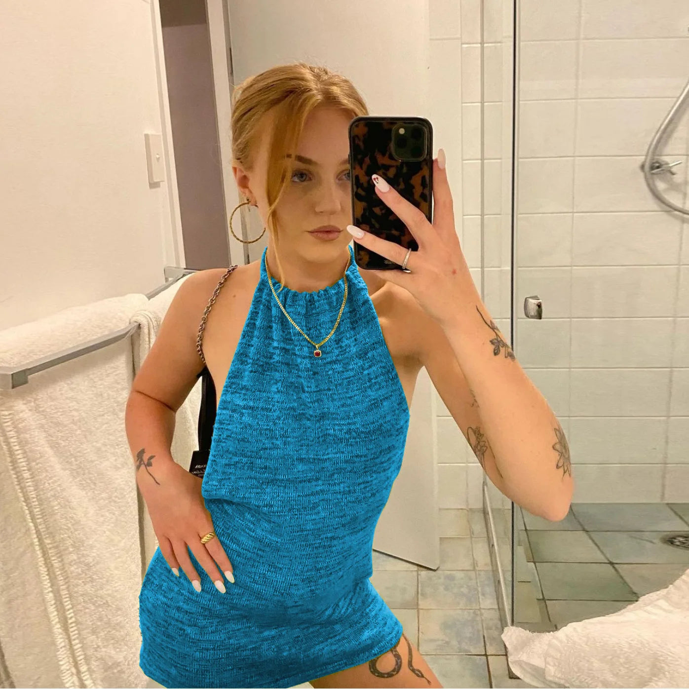 ”Prettiest Problem” Sexy Knitted Backless Bodycon Mini Dress