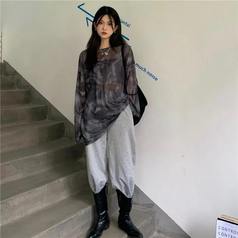 "Turn Me Dark" HIgh Street Style Long Sleeve Tops