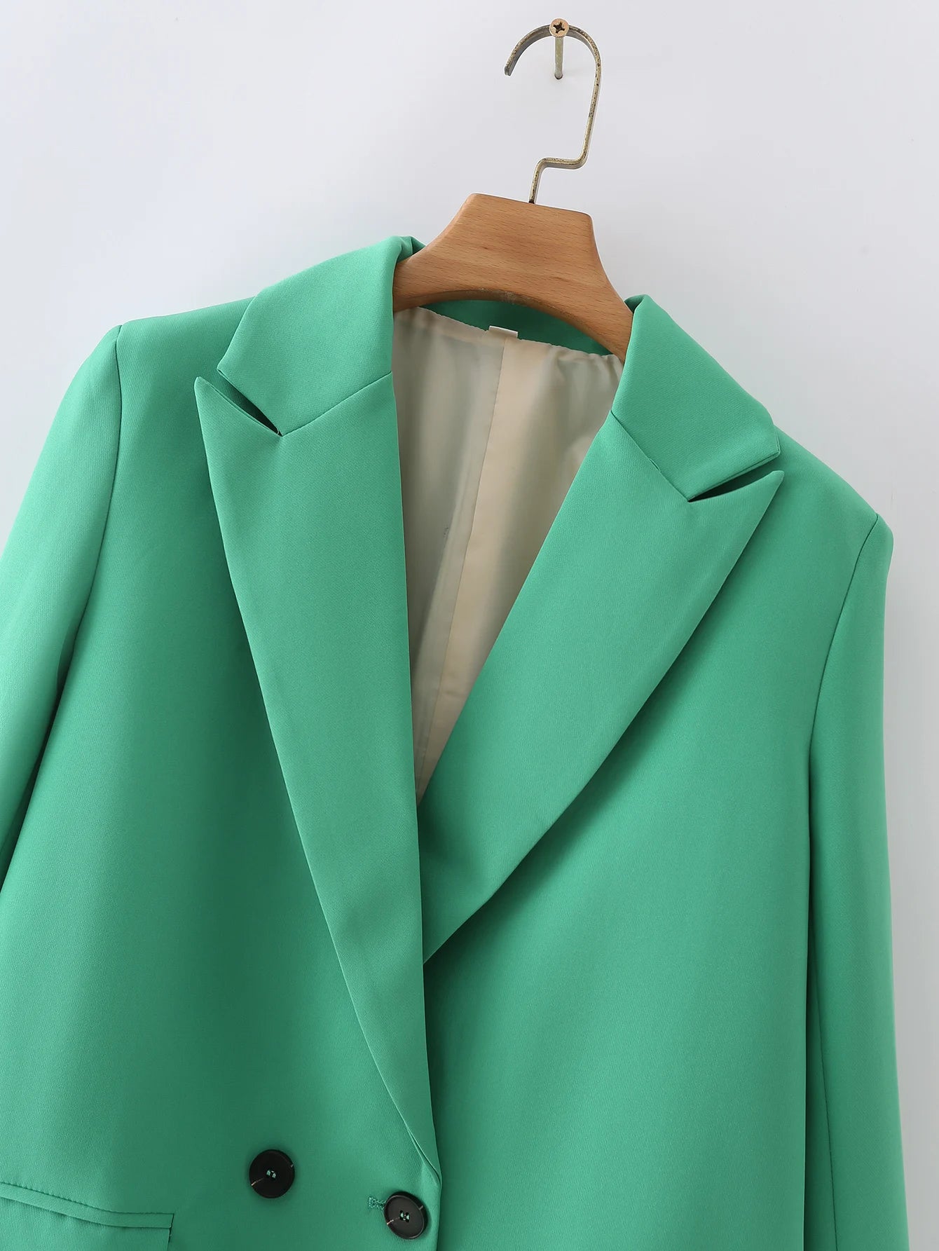 “I’m So Sly” Women’s Solid Double-Breasted Blazer
