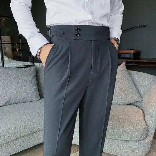 “All About It” Men’s Designer High Waist Business Casual Dress Pants
